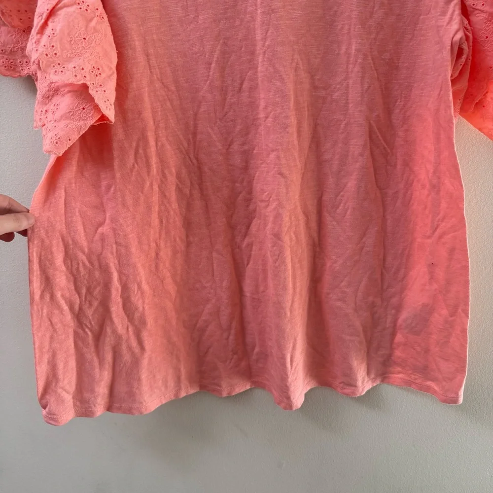 Isabel Maternity Pink Ruffle Sleeve Top - Picture 5 of 7